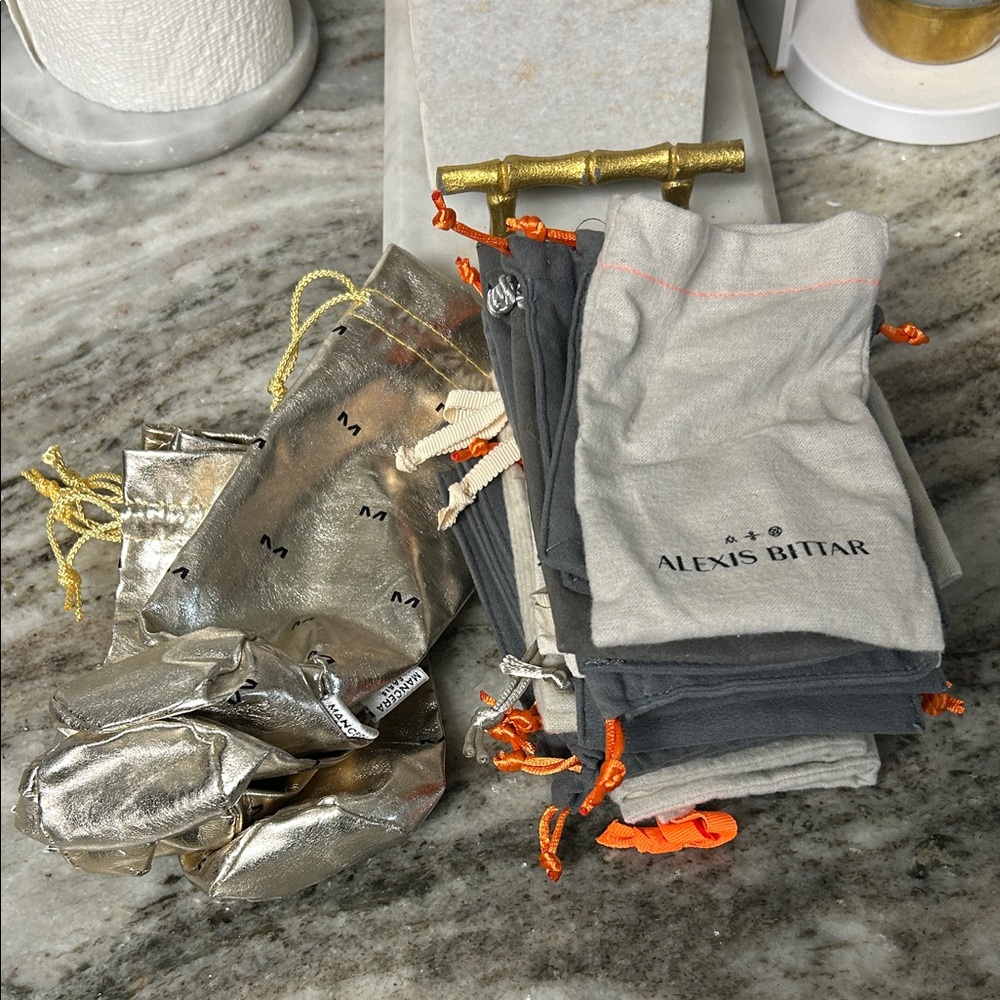 Alexis Bittar & Mancera jewelry dust bag travel pouches
